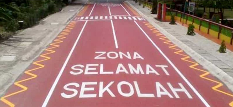 Contoh Gambar Rambu Zona Selamat Sekolah  