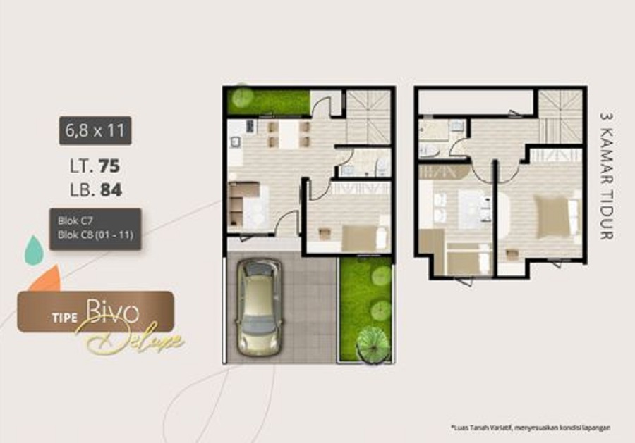 Tipe Bivo Deluxe 6.8 x 11 