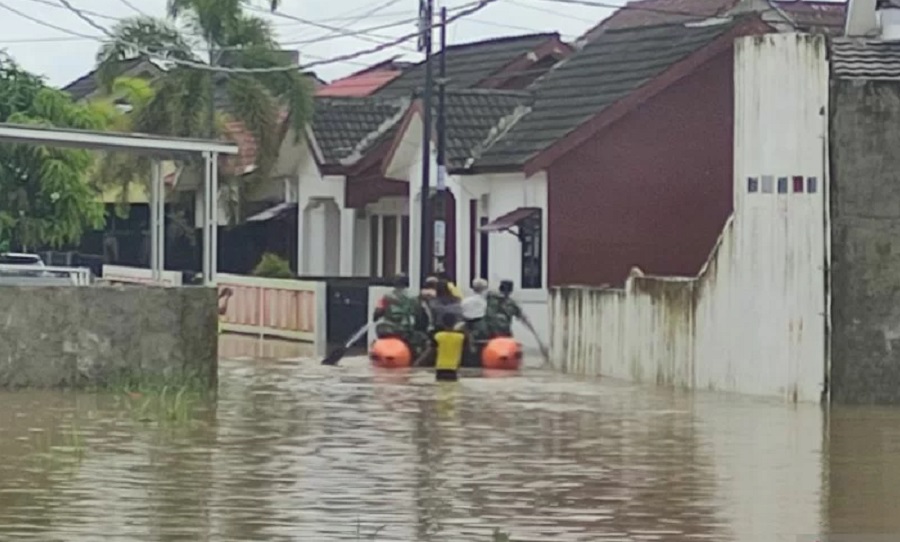 Banjir di Graha Sukawinatan Permai Palembang Desember 2021 Lalu 
