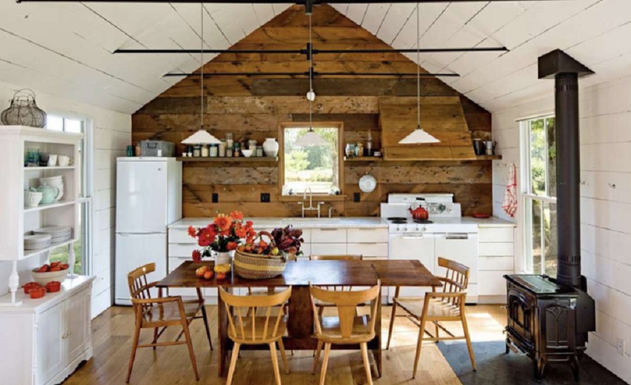 Desain Dapur dan Ruang Makan Bernuansa Kayu 